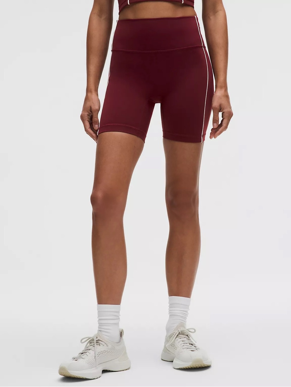 lululemon athletica Maroon Wunder Train No-Line Piped High-Rise Short size 2